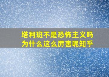 塔利班不是恐怖主义吗为什么这么厉害呢知乎