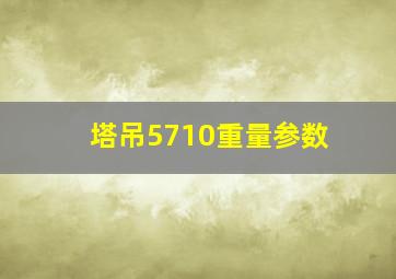 塔吊5710重量参数