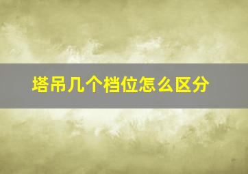 塔吊几个档位怎么区分