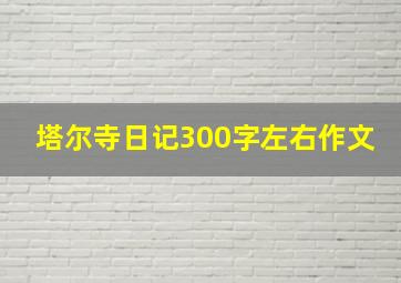 塔尔寺日记300字左右作文