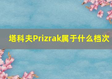 塔科夫Prizrak属于什么档次