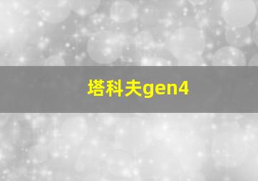 塔科夫gen4