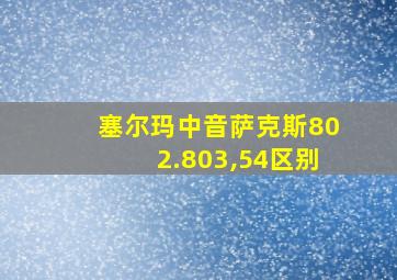 塞尔玛中音萨克斯802.803,54区别