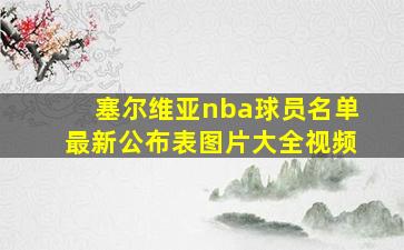 塞尔维亚nba球员名单最新公布表图片大全视频