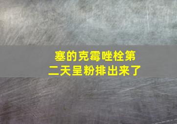 塞的克霉唑栓第二天呈粉排出来了