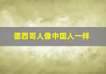 墨西哥人像中国人一样