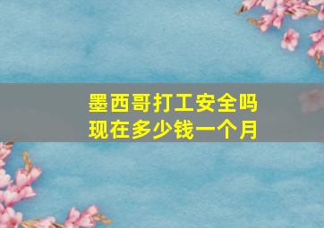 墨西哥打工安全吗现在多少钱一个月