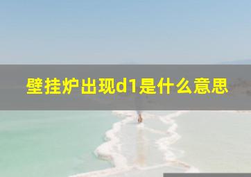 壁挂炉出现d1是什么意思