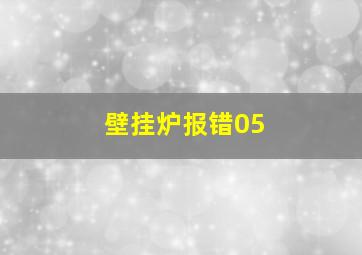 壁挂炉报错05