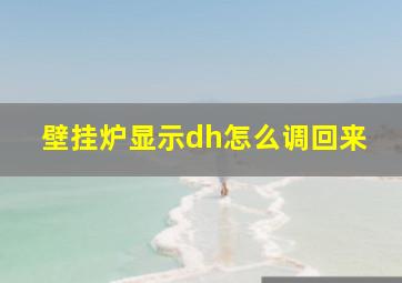 壁挂炉显示dh怎么调回来