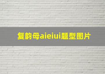 复韵母aieiui题型图片