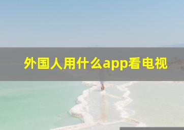 外国人用什么app看电视