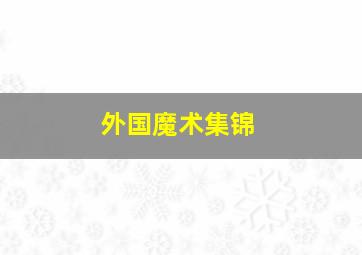 外国魔术集锦