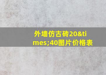 外墙仿古砖20×40图片价格表