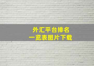 外汇平台排名一览表图片下载