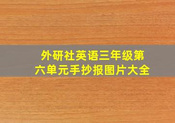 外研社英语三年级第六单元手抄报图片大全