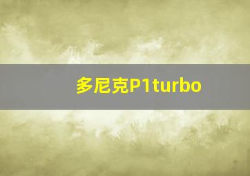 多尼克P1turbo