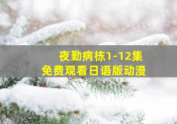 夜勤病栋1-12集免费观看日语版动漫