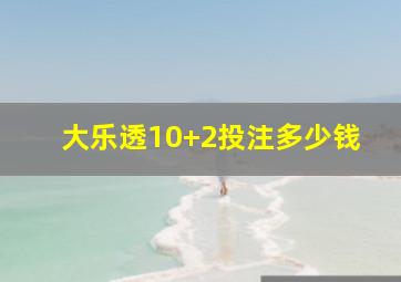 大乐透10+2投注多少钱