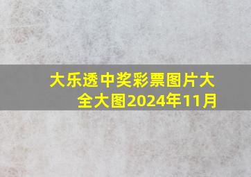 大乐透中奖彩票图片大全大图2024年11月