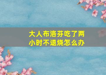 大人布洛芬吃了两小时不退烧怎么办