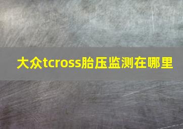 大众tcross胎压监测在哪里