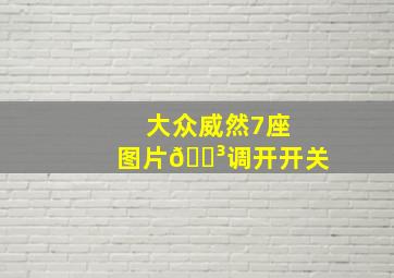 大众威然7座图片🈳调开开关