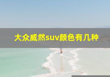 大众威然suv颜色有几种