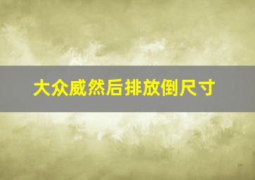 大众威然后排放倒尺寸