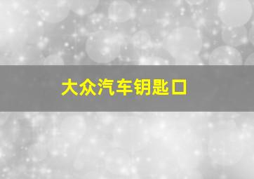 大众汽车钥匙口