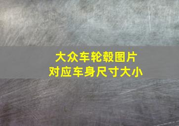 大众车轮毂图片对应车身尺寸大小