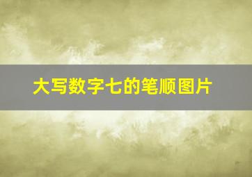 大写数字七的笔顺图片