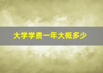 大学学费一年大概多少