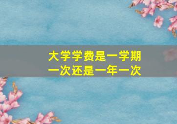 大学学费是一学期一次还是一年一次