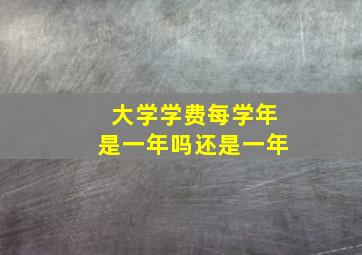 大学学费每学年是一年吗还是一年