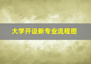 大学开设新专业流程图