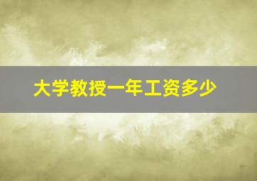 大学教授一年工资多少