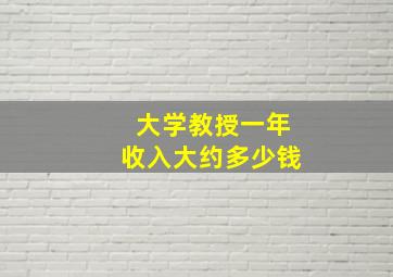 大学教授一年收入大约多少钱