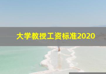 大学教授工资标准2020