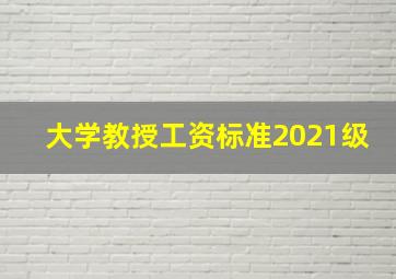 大学教授工资标准2021级