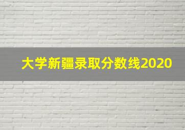 大学新疆录取分数线2020