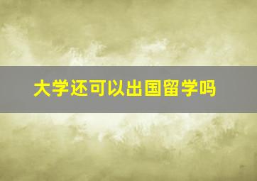 大学还可以出国留学吗