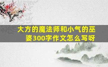 大方的魔法师和小气的巫婆300字作文怎么写呀