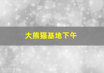 大熊猫基地下午