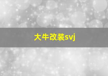 大牛改装svj