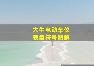 大牛电动车仪表盘符号图解