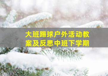 大班踢球户外活动教案及反思中班下学期