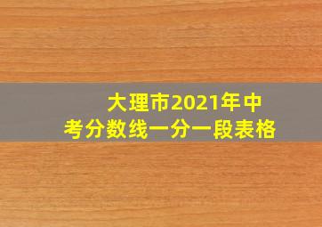 大理市2021年中考分数线一分一段表格