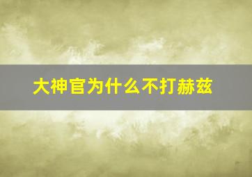 大神官为什么不打赫兹