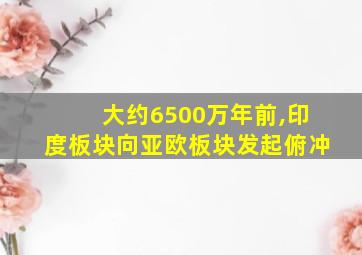 大约6500万年前,印度板块向亚欧板块发起俯冲